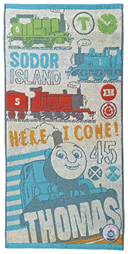 【有明倉庫:1069】丸眞 バスタオル きかんしゃトーマス 50×100cm ヒアアイカム! 綿100% 4605003400