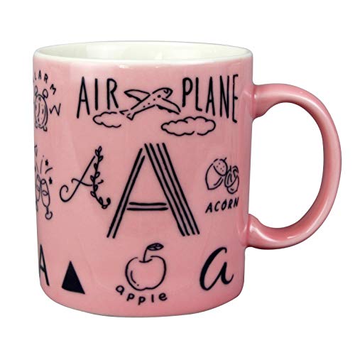 【有明倉庫:133】前畑 LETTERS MUG マグカップ (A) 51746 ピンク 370ml