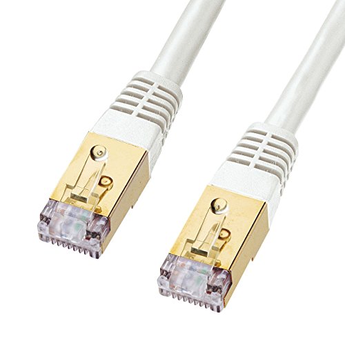 【柏倉庫:1749】サンワサプライ CAT7LANケーブル (1m) 10Gbps/600MHz RJ45 ホワイト KB-T7-01WN