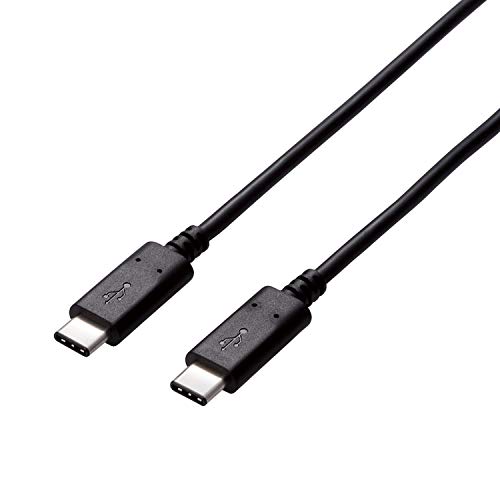 【城北SC:1811】エレコム USBケーブル Type C (USB C to USB C) 1.0m USB2.0認証品 3A出力 最大480Mbps ブラック U2C-CC5P10NBK