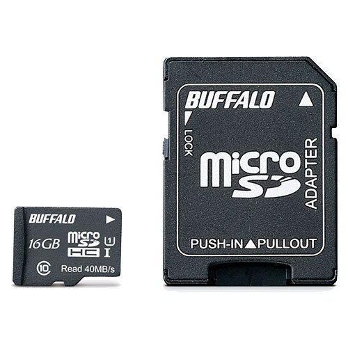 【柏倉庫:1923】BUFFALO UHS-I Class1 microSDカード SD変換アダプター付 8GB RMSD-008GU1SA