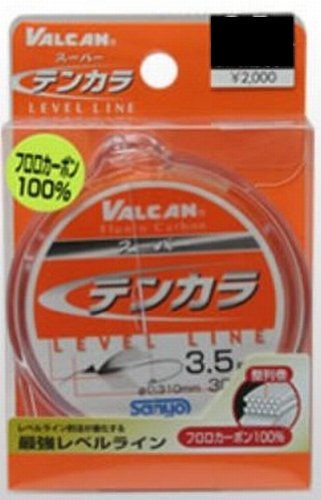 【有明倉庫:2563】サンヨーナイロン テンカラライン バルカン スーパーテンカラ レベルライン フロロカーボン 30m 3.5号 ビビッ