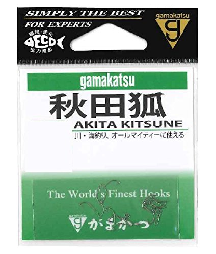 【有明倉庫:3019】がまかつ(Gamakatsu) 秋田キツネ 茶 フック 4号 釣り針