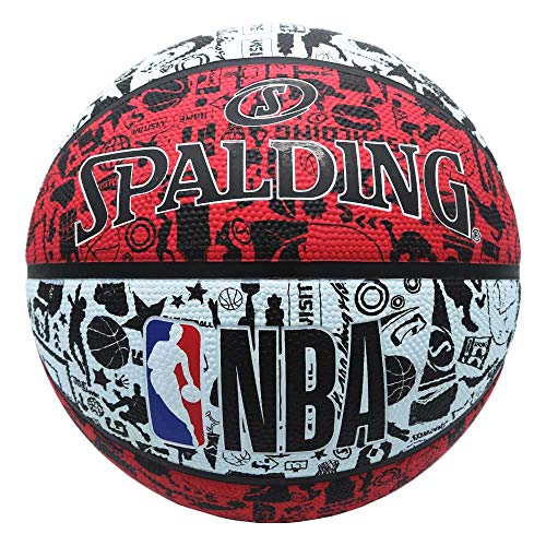 【城北SC:3341】SPALDING(スポルディング) バスケットボール グラフィティ レッド/ホワイト ラバー 6号球 84-310J バスケ バスケッ