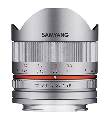 【有明倉庫:3793】SAMYANG 単焦点魚眼レンズ 8mm F2.8 II シルバー フジフイルム X用 APS-C用